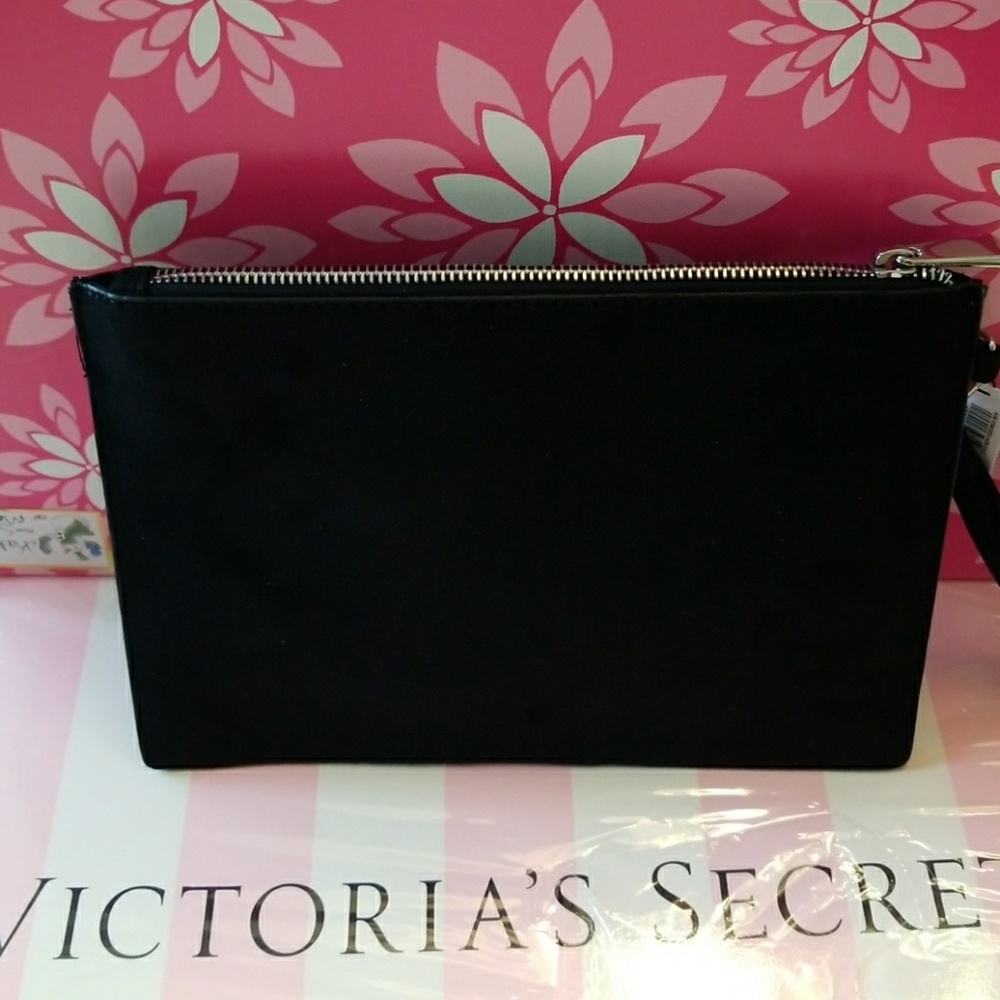 Nwt Rose Gold & Black Large Clutch Express $74 - Picture 4 of 8